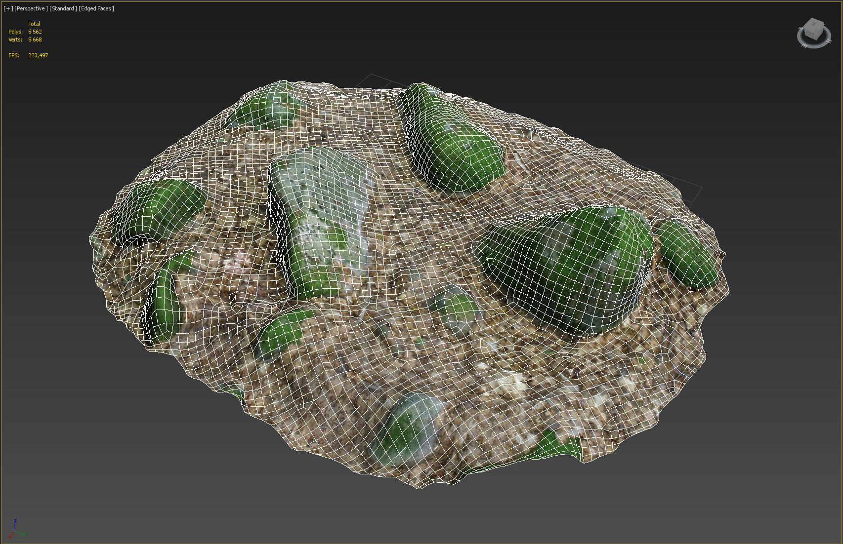 3d scanned nature stone 016 Low-poly 3D model_4