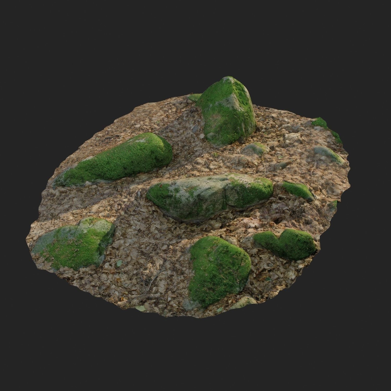 3d scanned nature stone 016 Low-poly 3D model_3