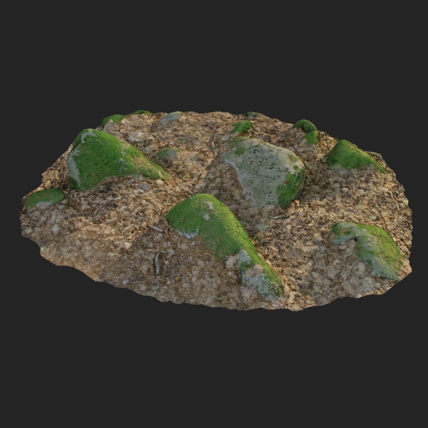 3d scanned nature stone 016 Low-poly 3D model_2