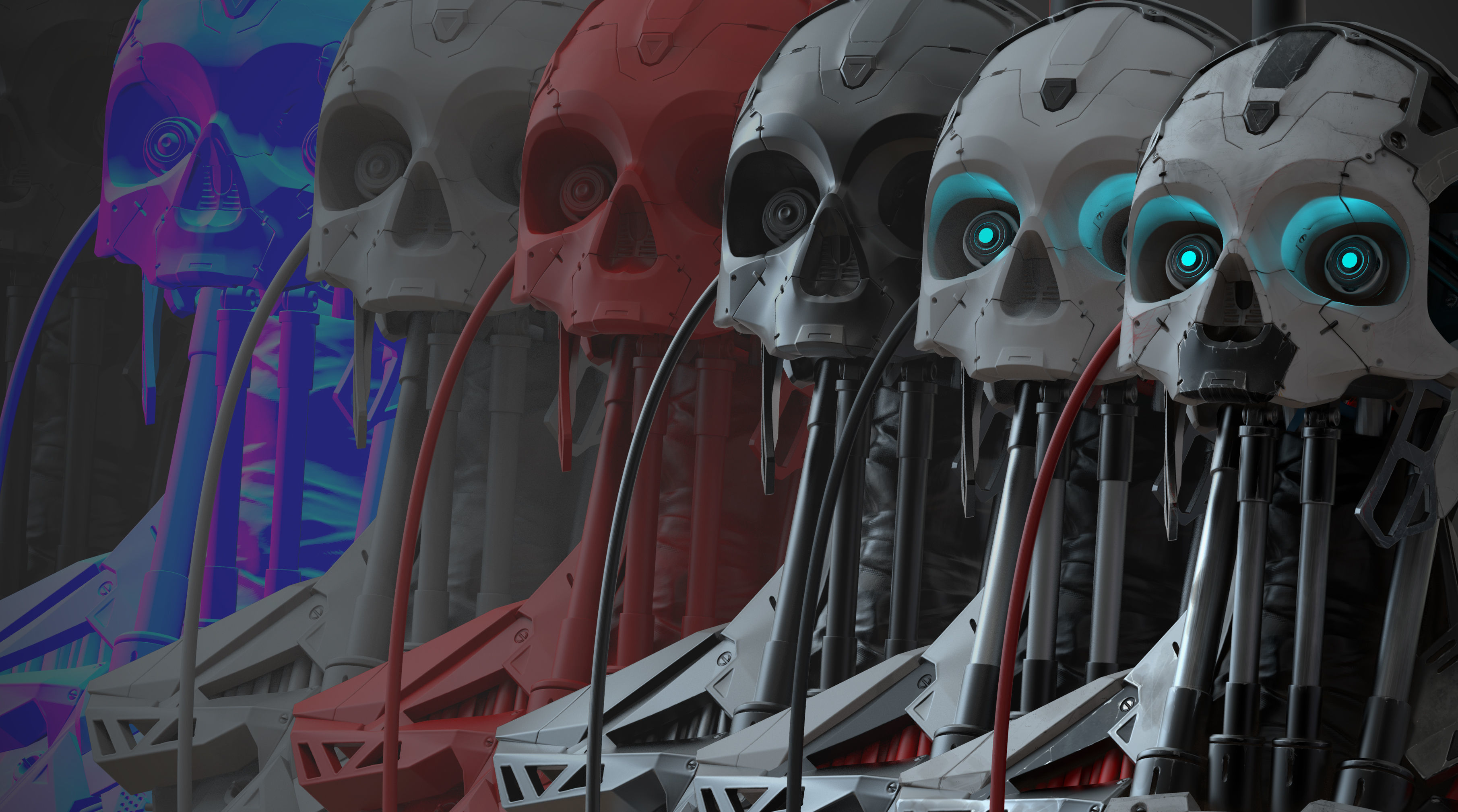 3D High Poly Cyborg Bust 3D model_2