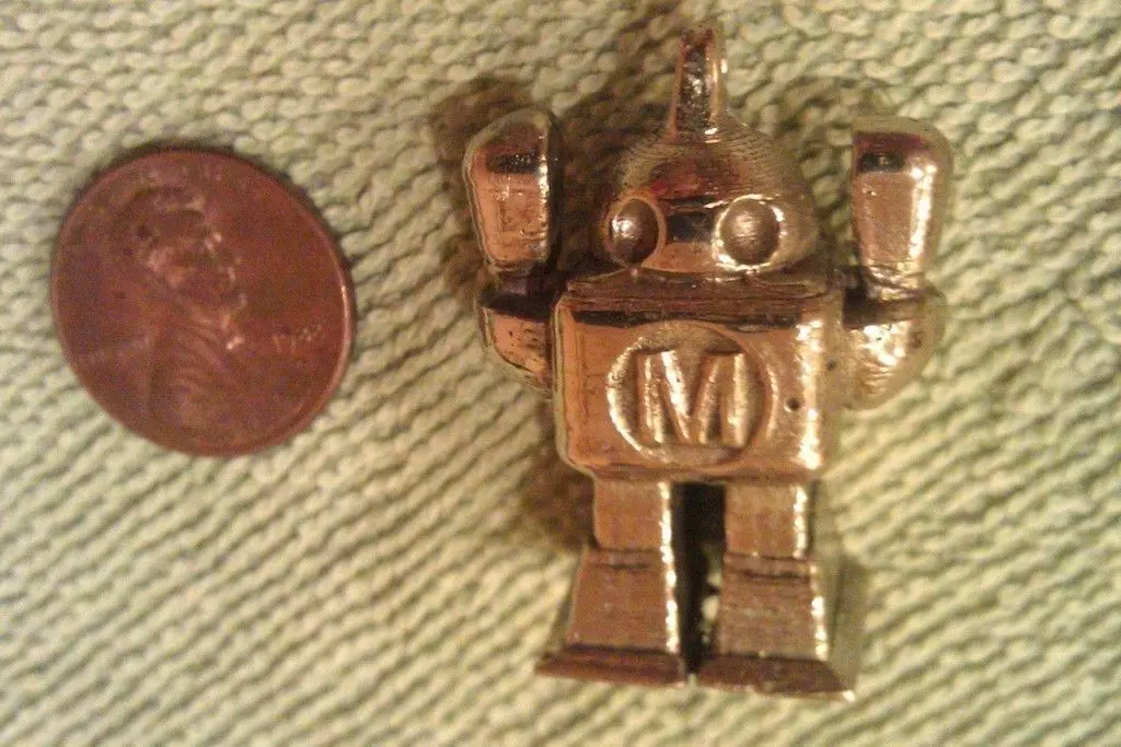 Make Robot with Keychain Necklace Ring Free 3D print model_0