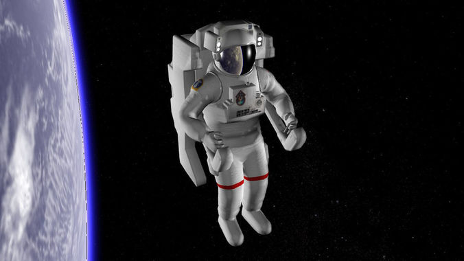 Astronaut EMU Low-poly 3D model