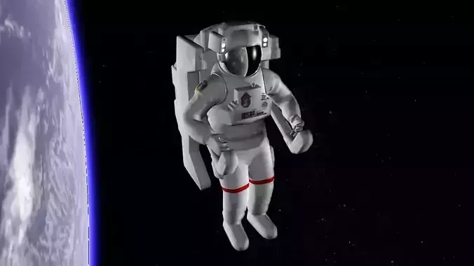 Astronaut EMU Low-poly 3D model