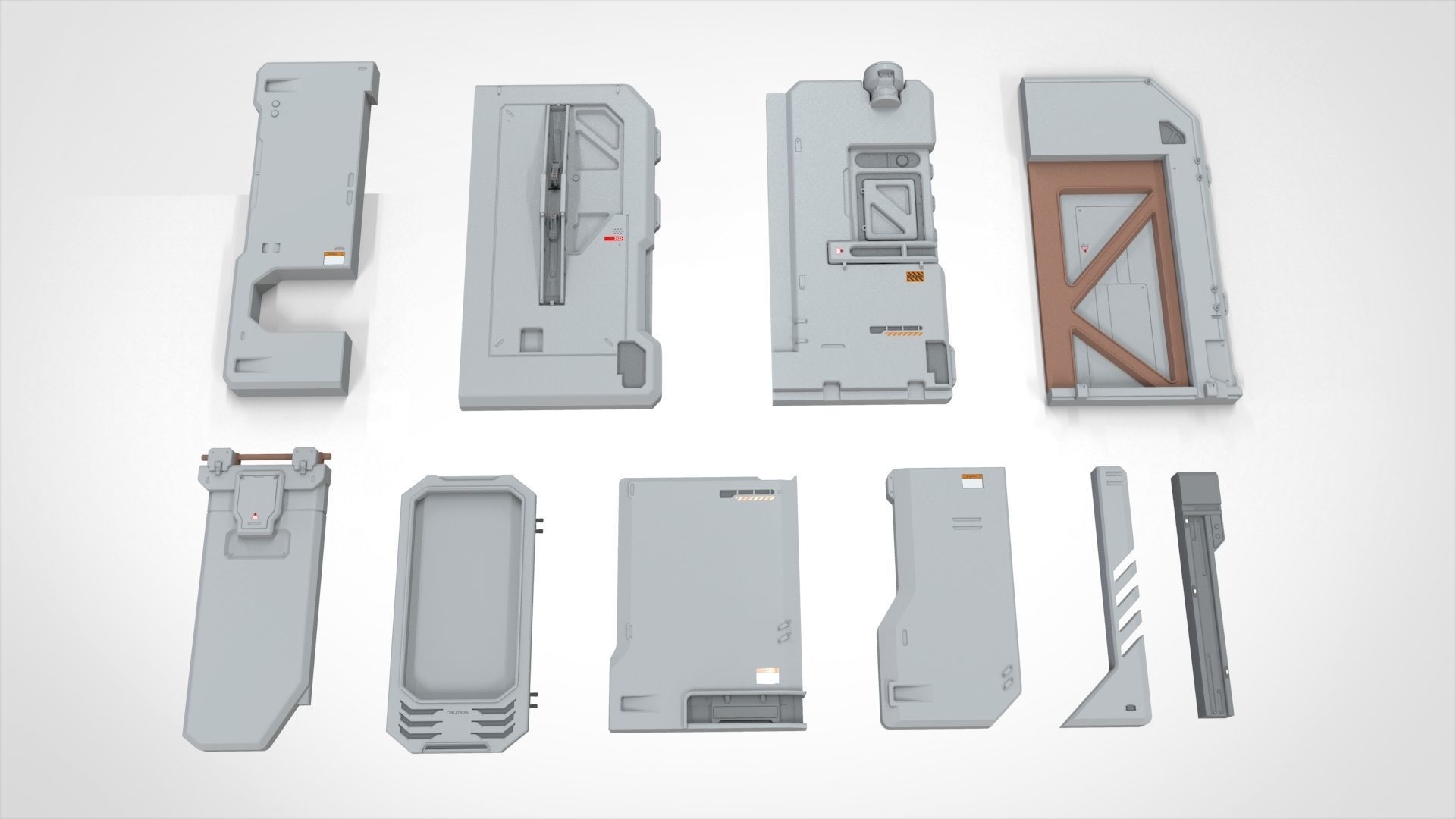 Sci-Fi architecture Elements collection 27 3D model_9