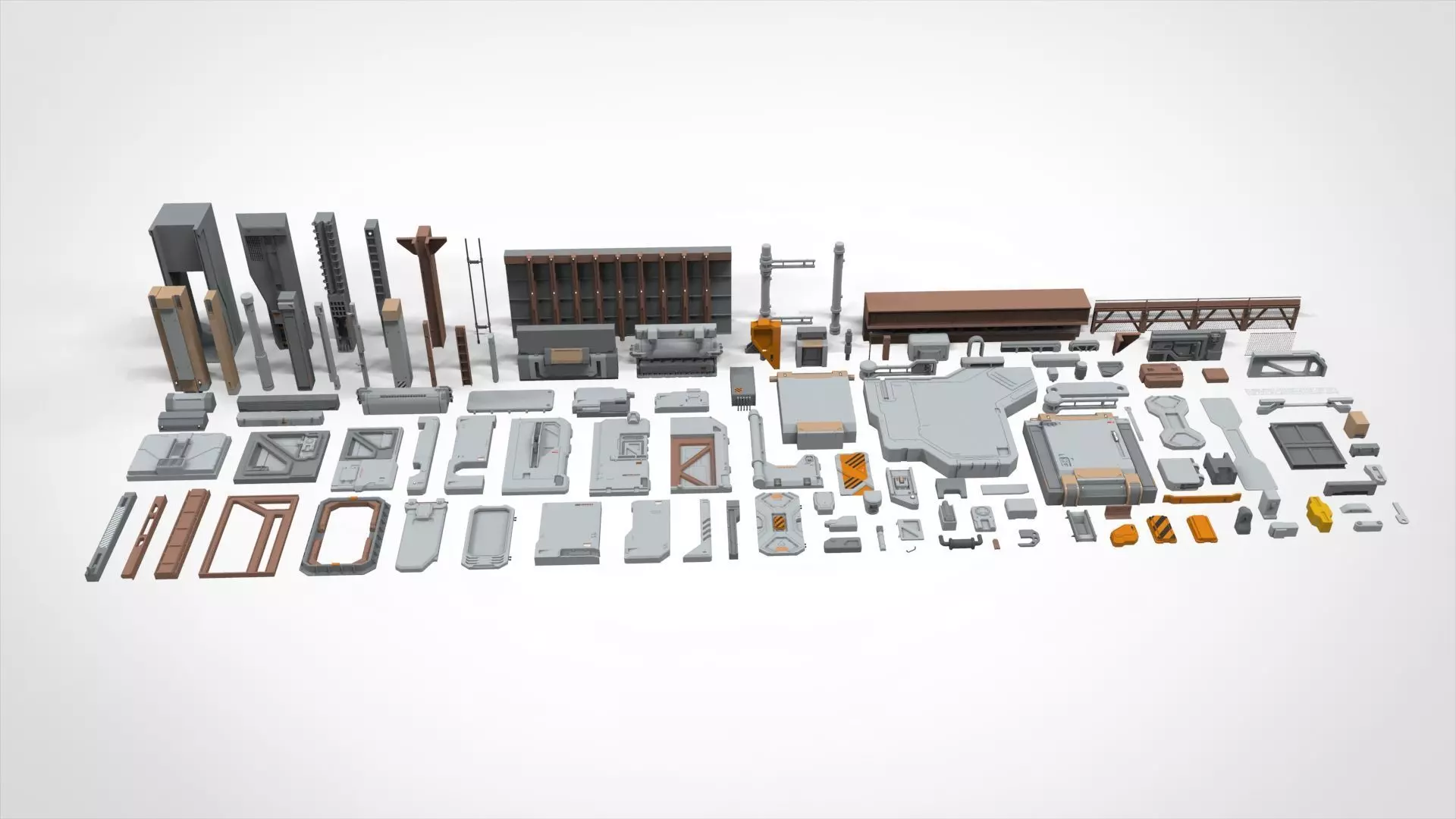 Sci-Fi architecture Elements collection 27 3D model_0