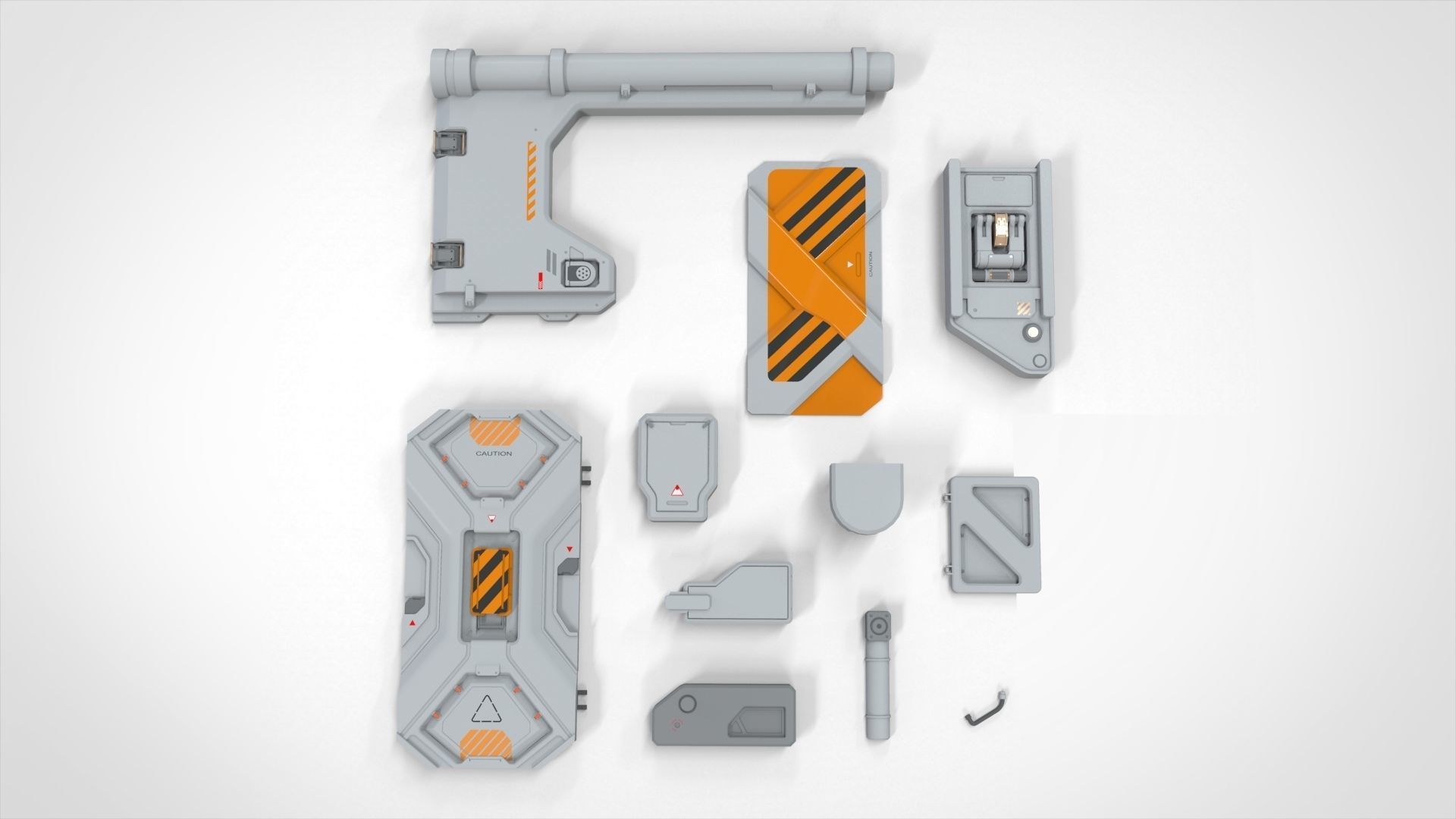 Sci-Fi architecture Elements collection 27 3D model_16