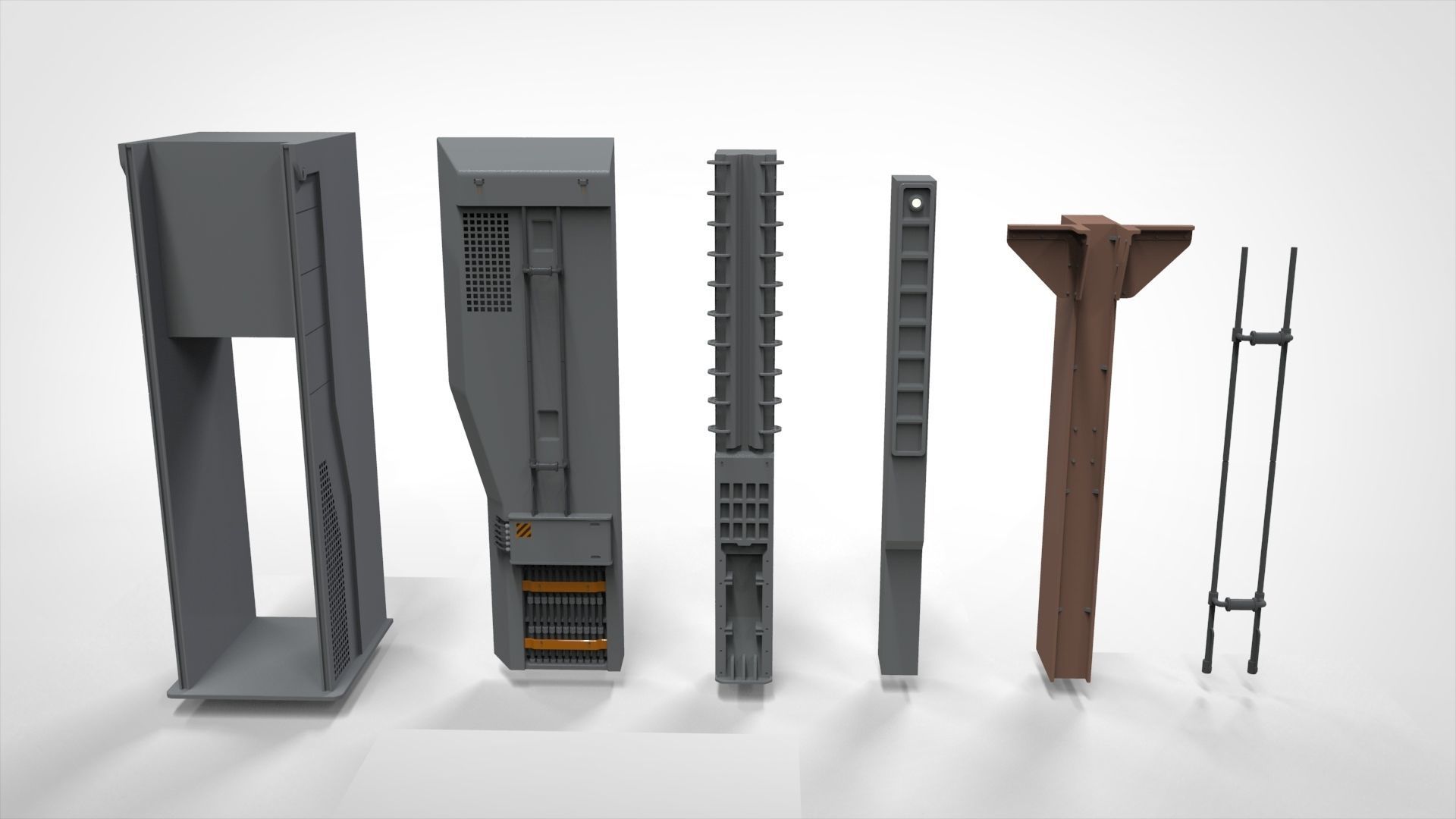 Sci-Fi architecture Elements collection 27 3D model_2