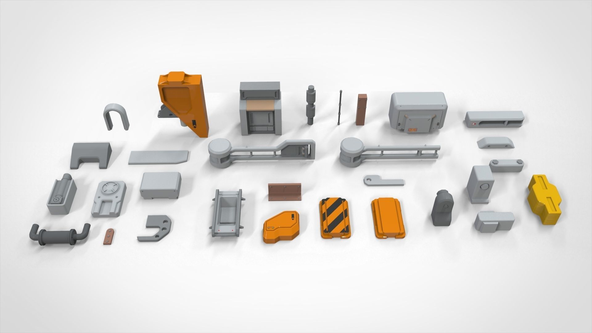 Sci-Fi architecture Elements collection 27 3D model_12