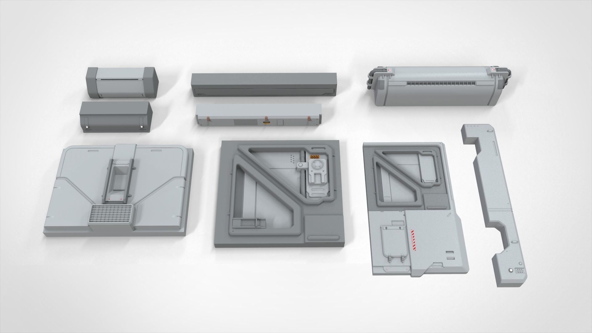 Sci-Fi architecture Elements collection 27 3D model_15