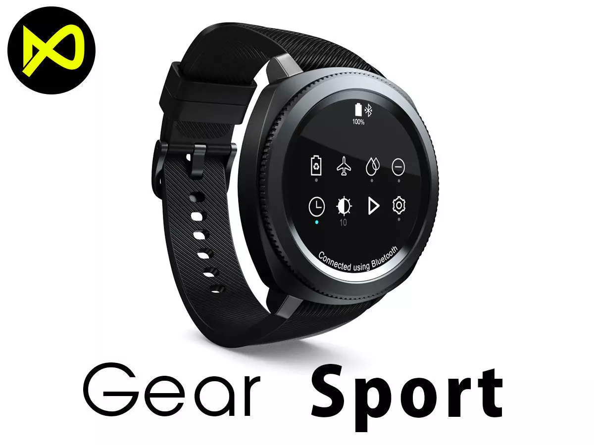 Samsung Gear Sport Smartwatch Black 3D model