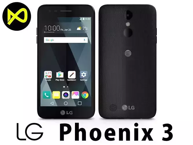 LG Phoenix 3 Black  3D model