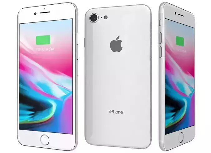 Apple iPhone 8 Silver 3D model | CGTrader