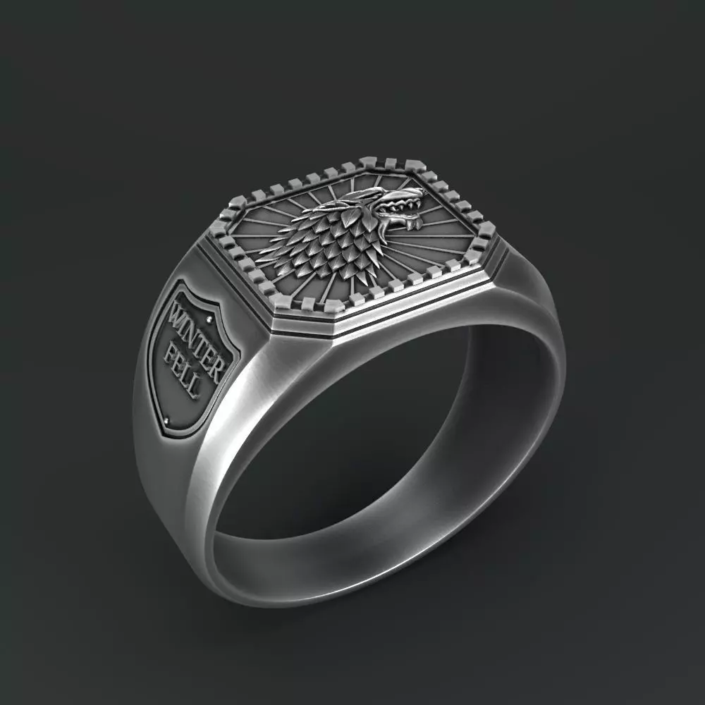 Game of Thrones House Stark Ring Free 3D print model