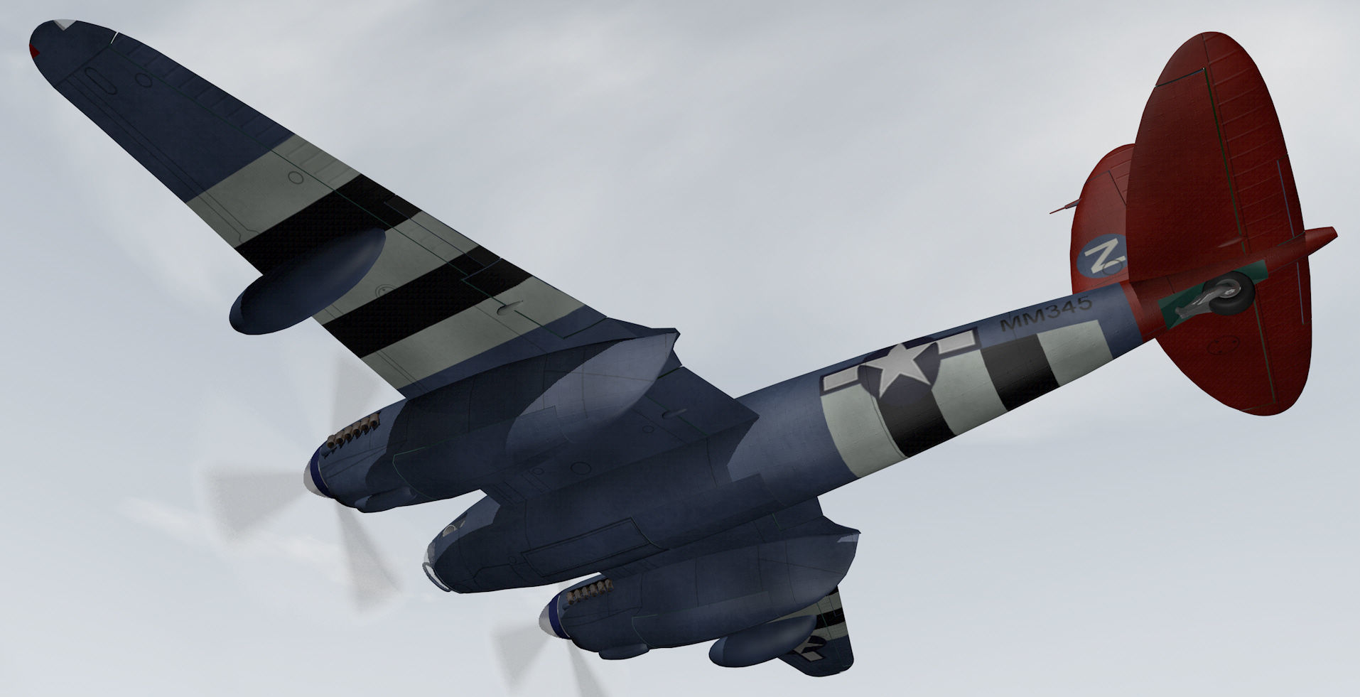 DeHavilland Mosquito PR Mk-16 - USAF 3D model_10