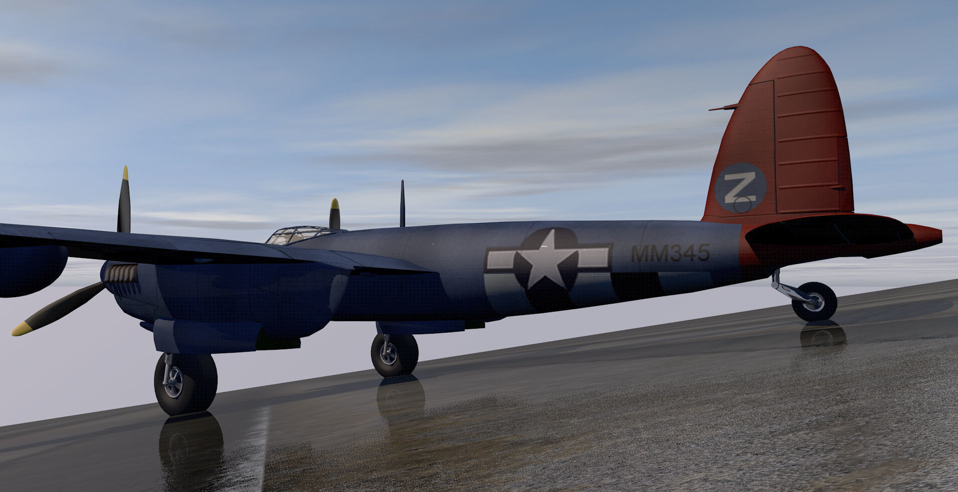 DeHavilland Mosquito PR Mk-16 - USAF 3D model_6