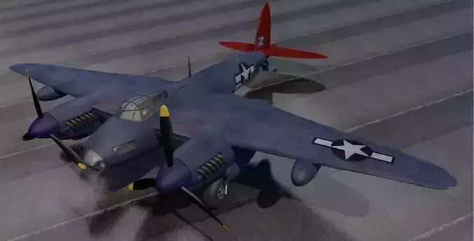 DeHavilland Mosquito PR Mk-16 - USAF 3D model