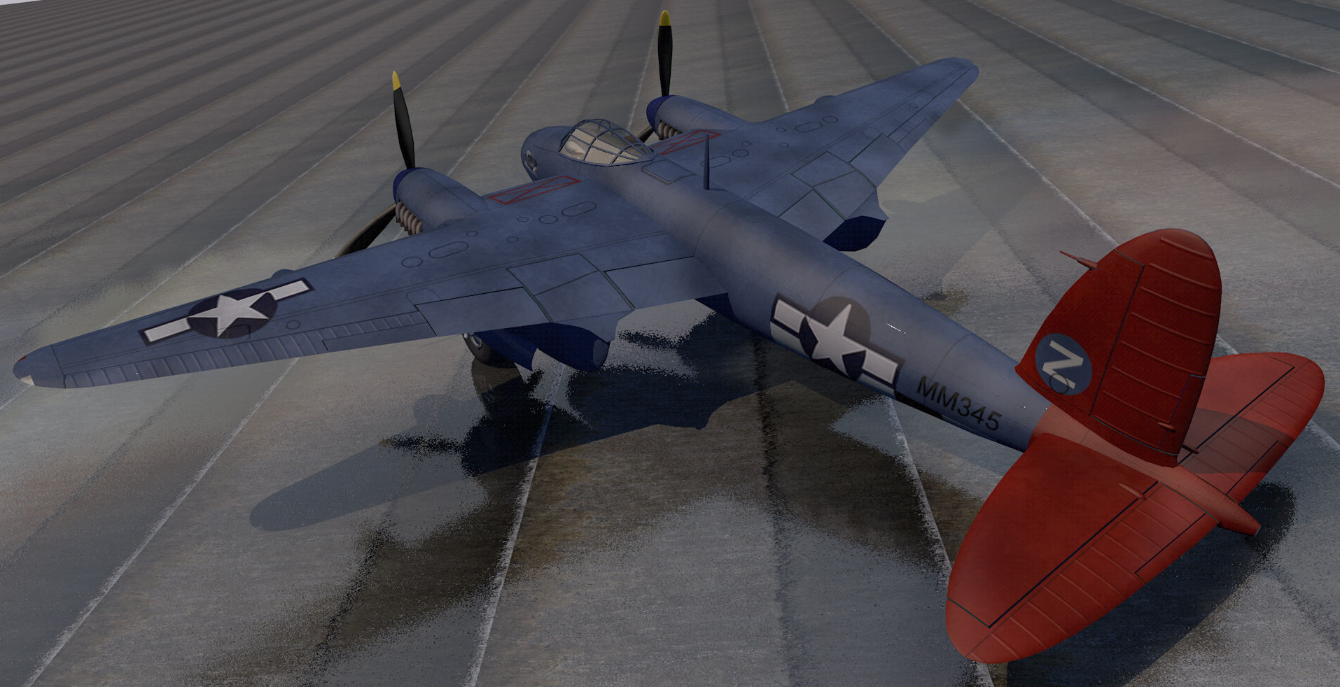 DeHavilland Mosquito PR Mk-16 - USAF 3D model_1