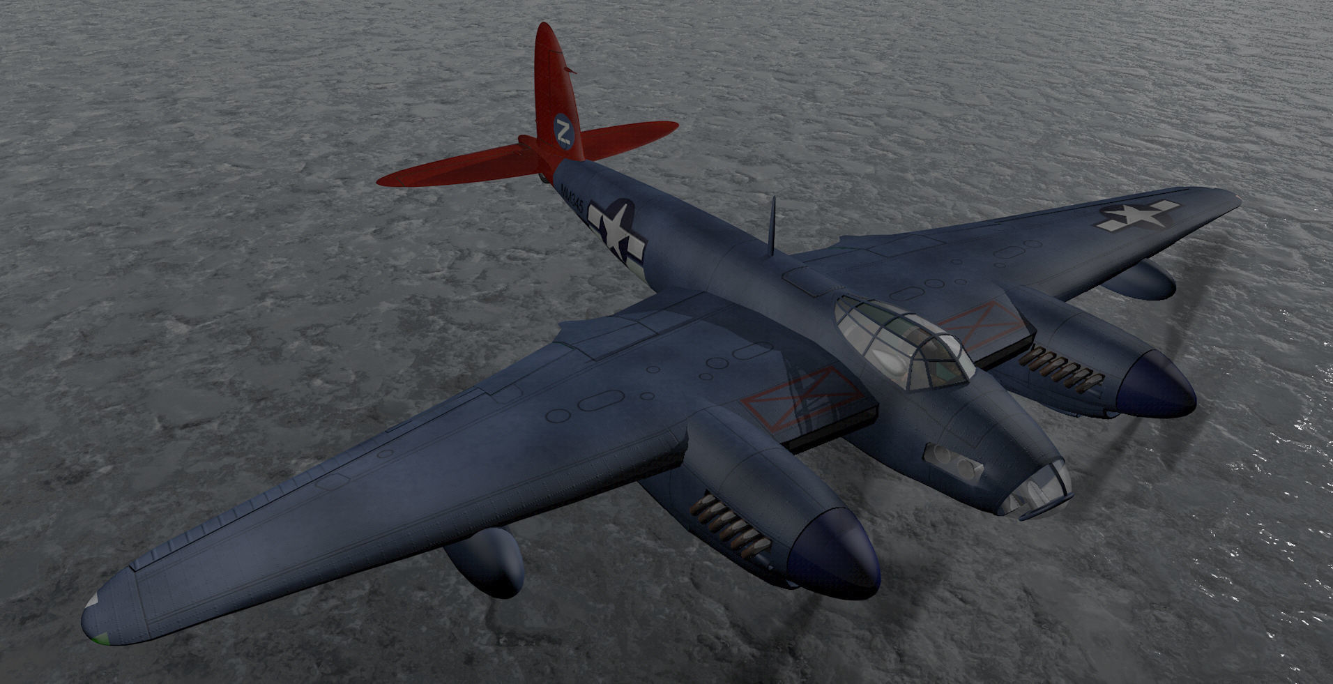 DeHavilland Mosquito PR Mk-16 - USAF 3D model_9