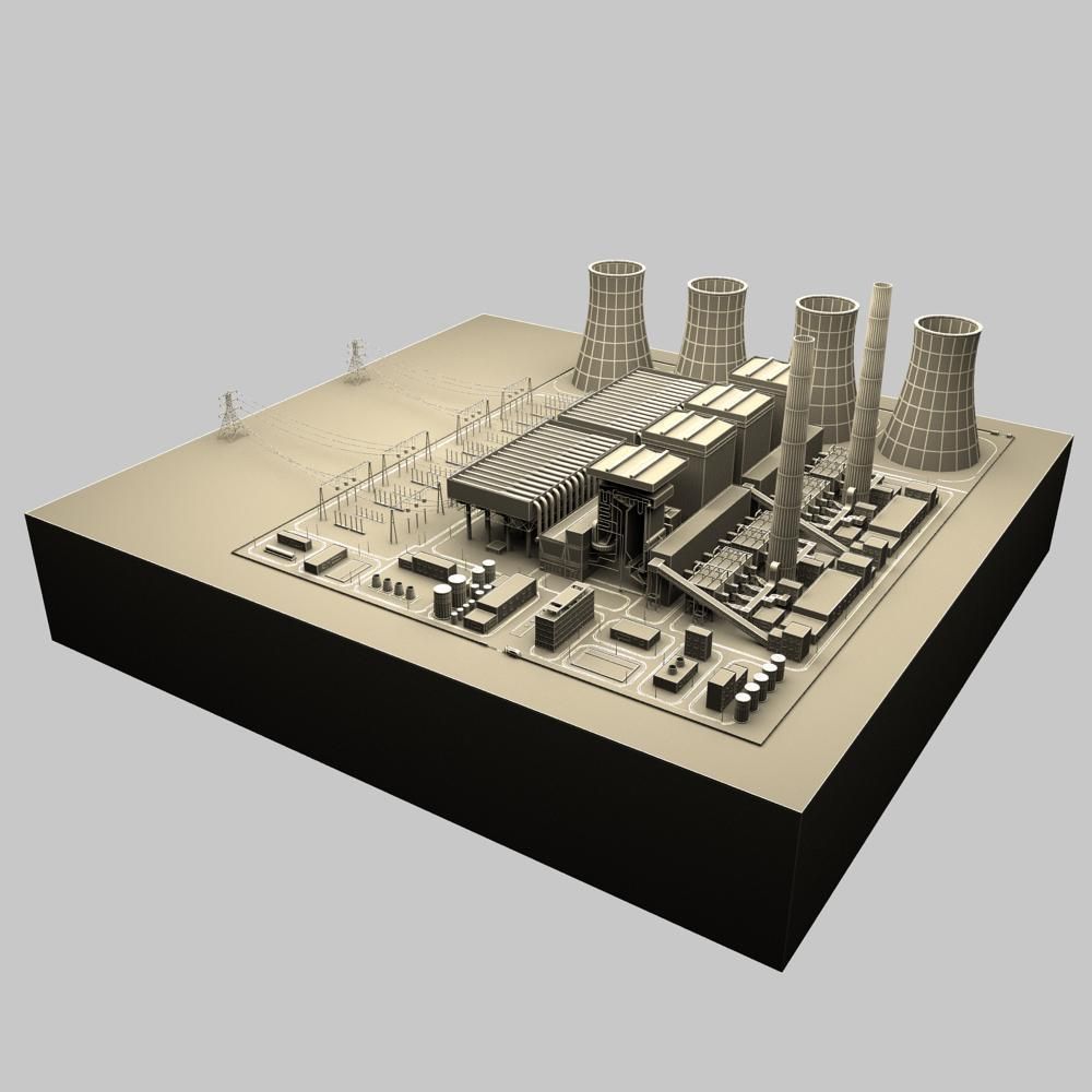 Thermal power station 3D model_7