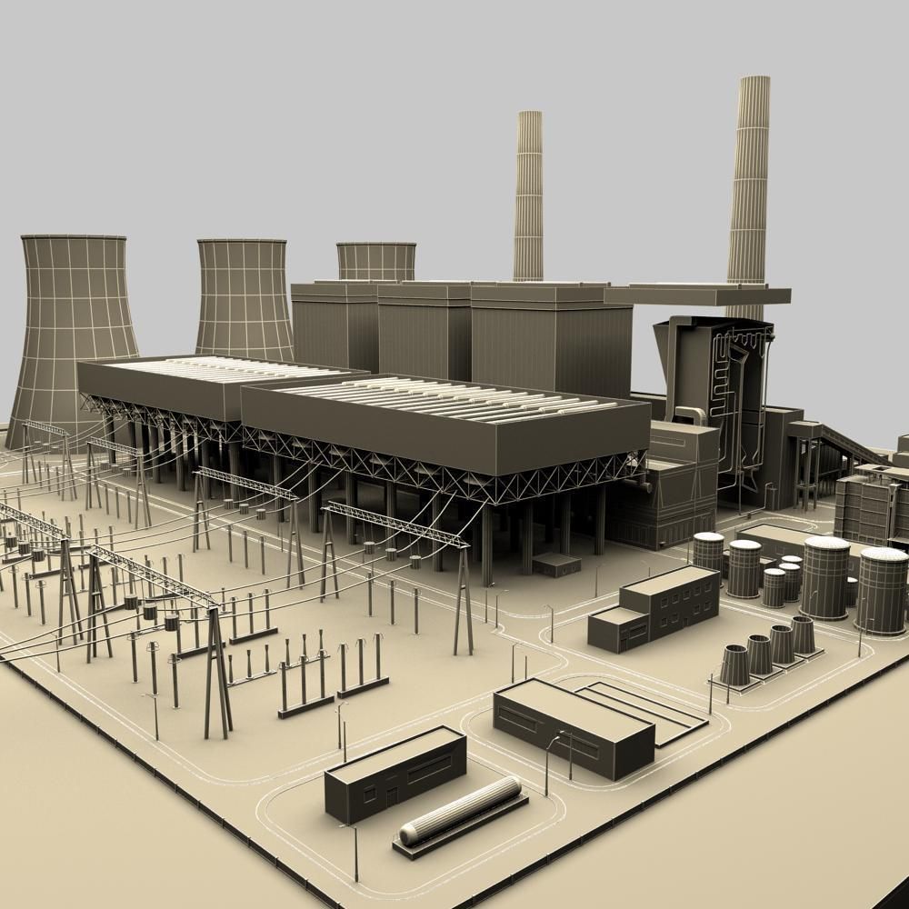 Thermal power station 3D model_9