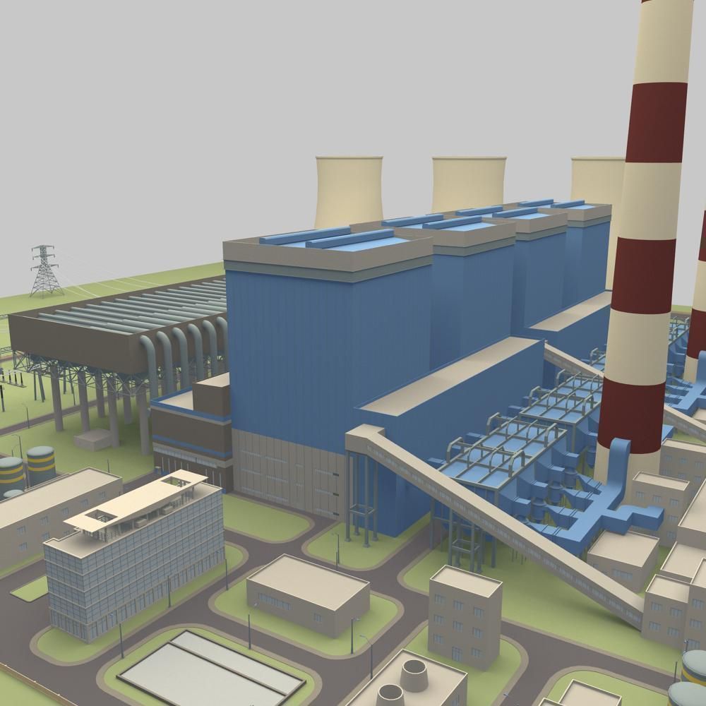Thermal power station 3D model_5