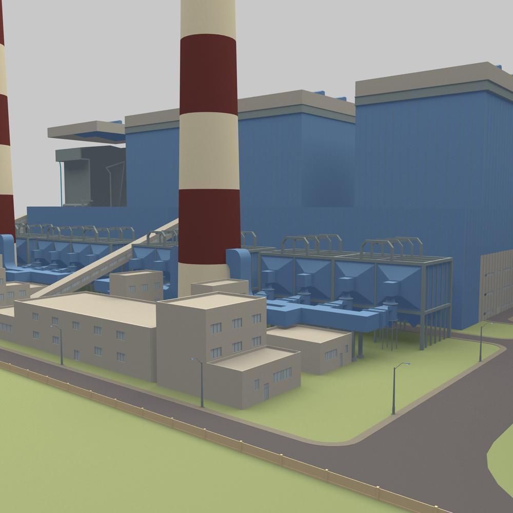 Thermal power station 3D model_8