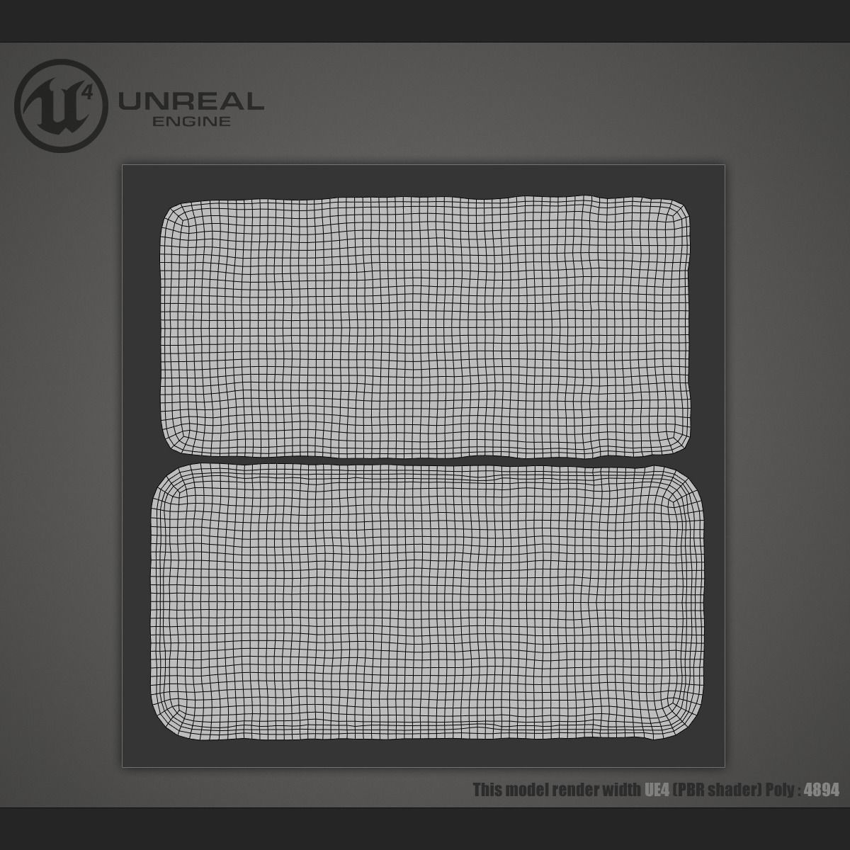 Mattress Old Low-poly 3D model_5