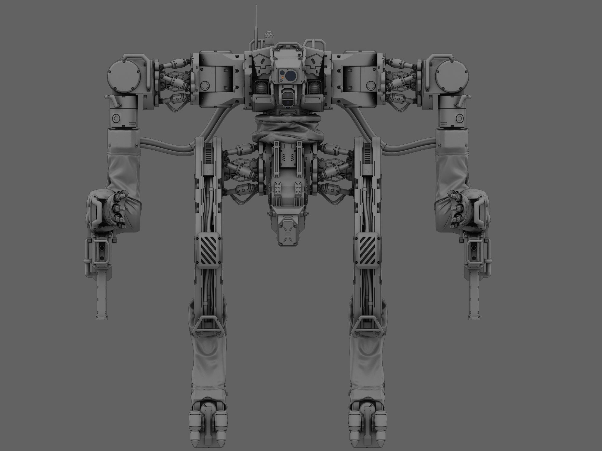 Battle Robot x02 3D model_13