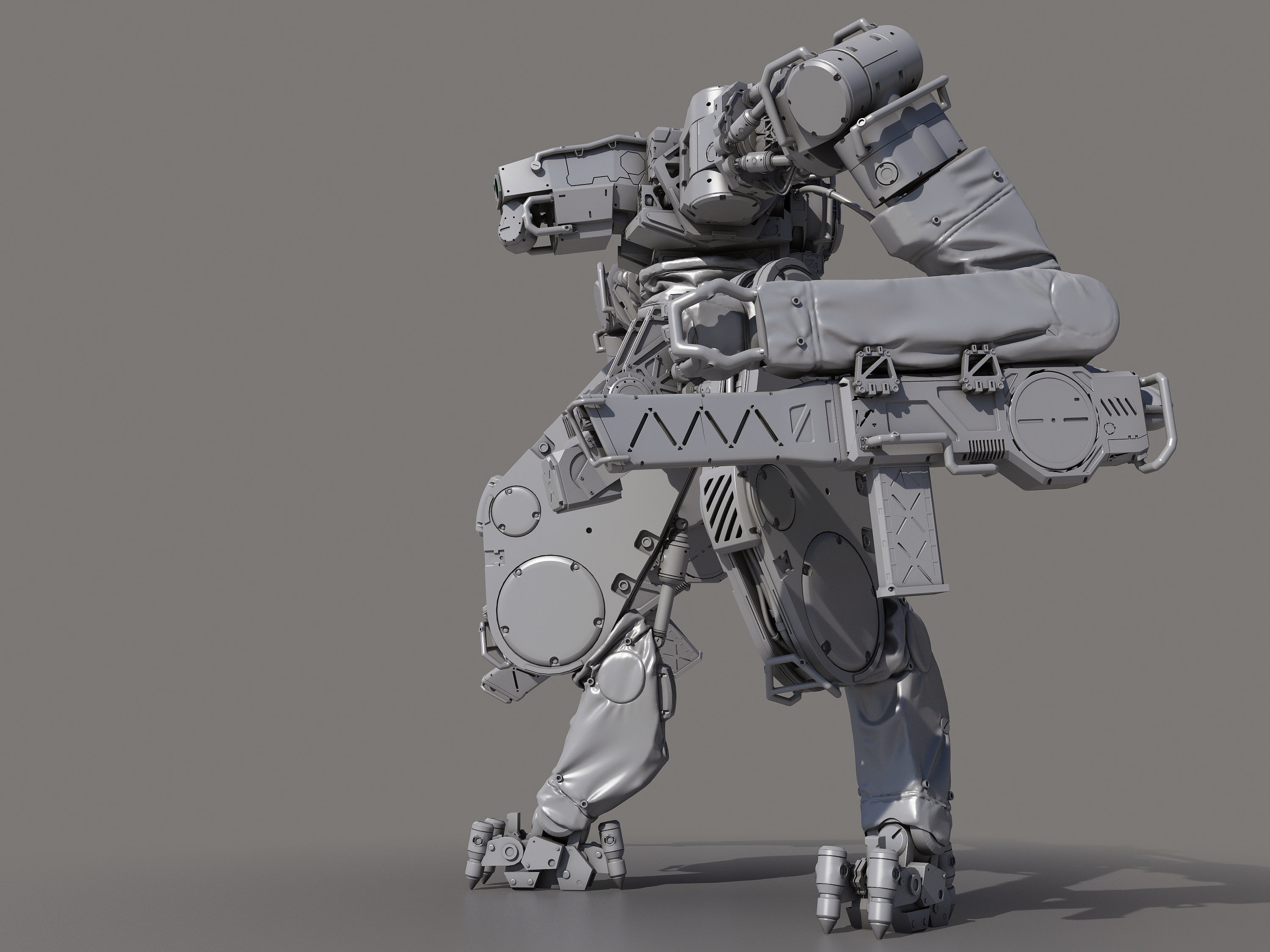 Battle Robot x02 3D model_3