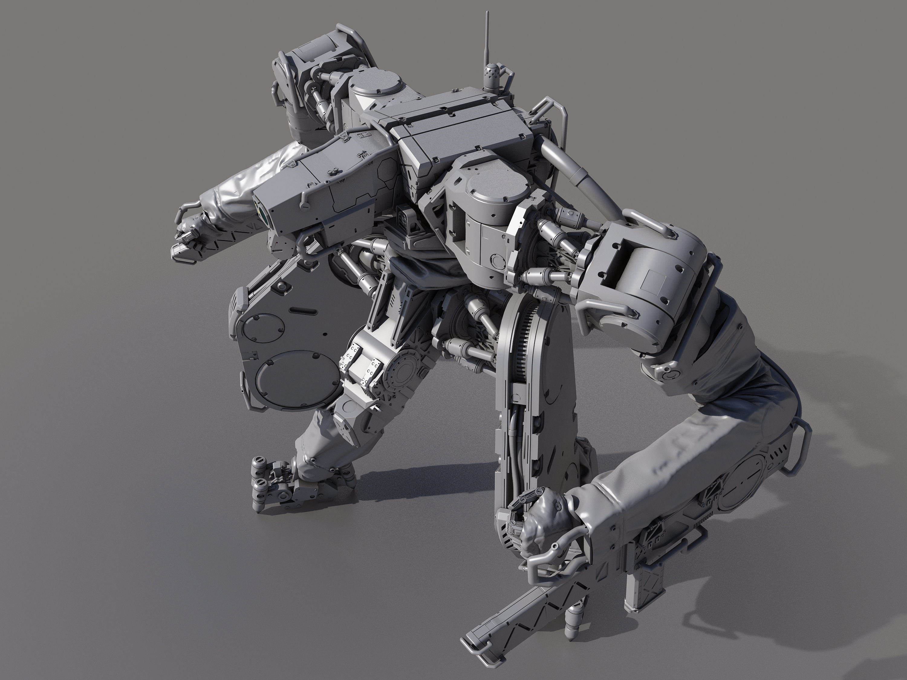 Battle Robot x02 3D model_2