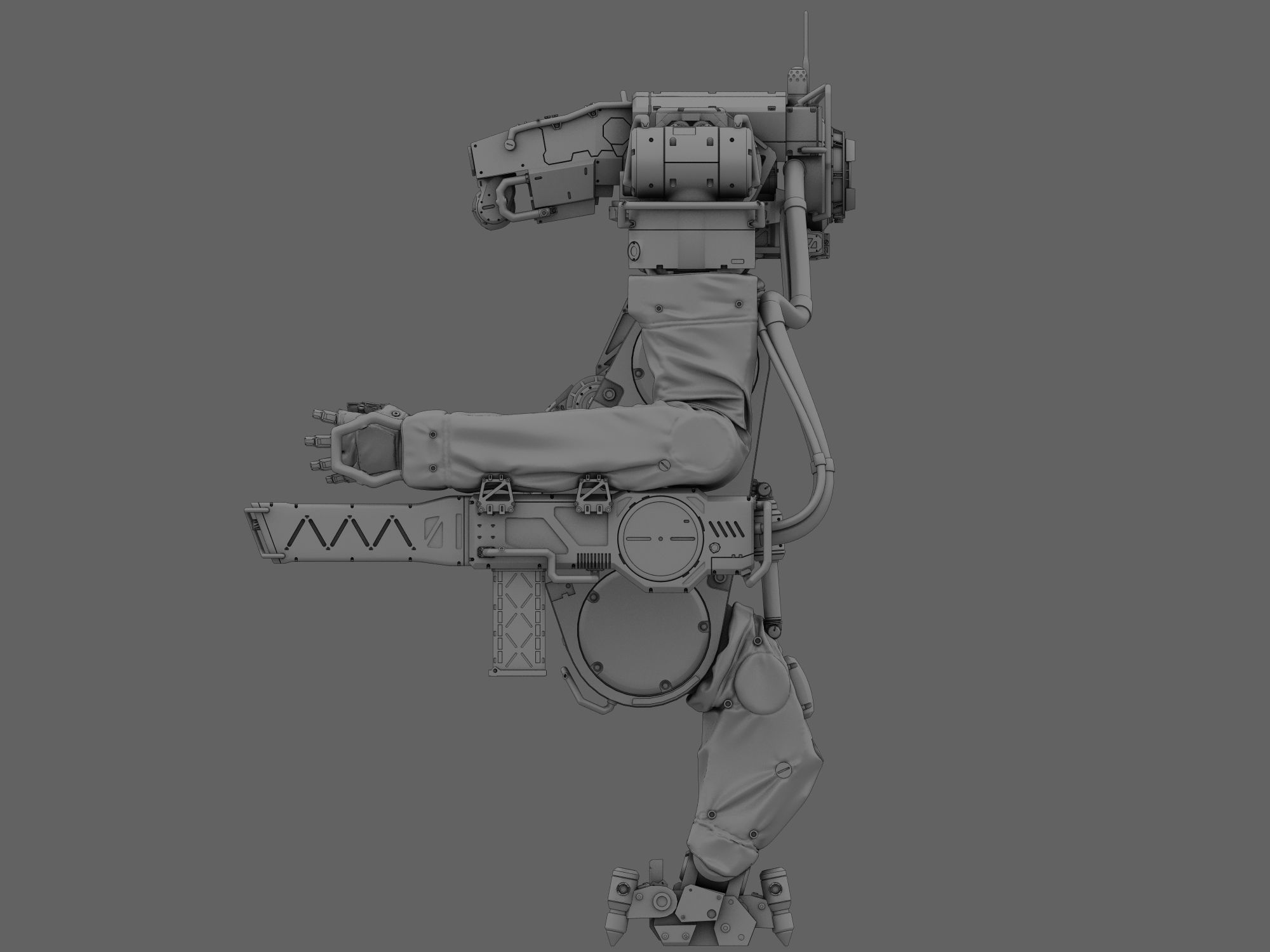Battle Robot x02 3D model_14