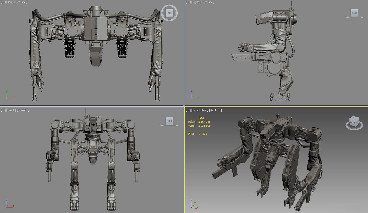 Battle Robot x02 3D model_17