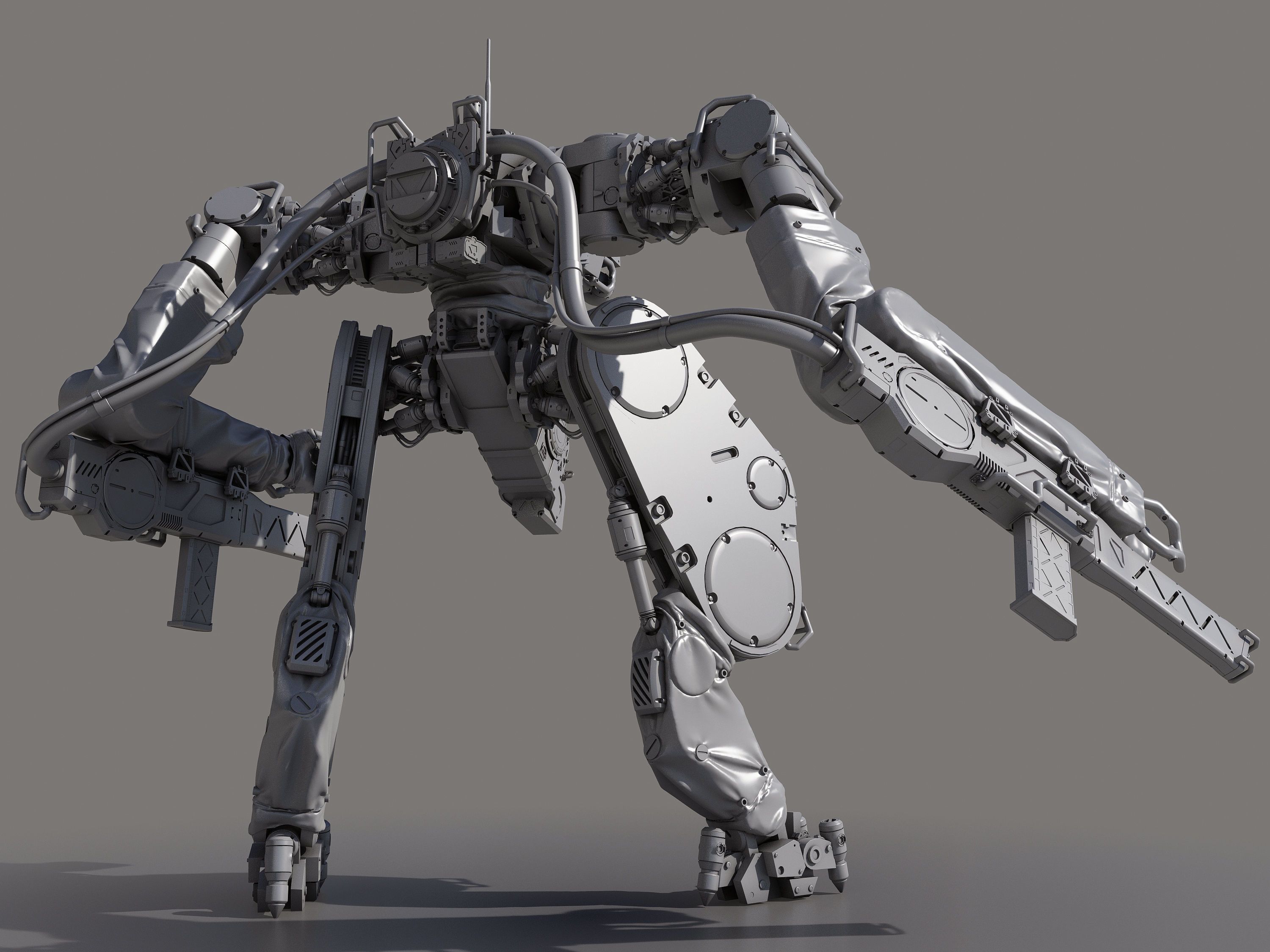 Battle Robot x02 3D model_4