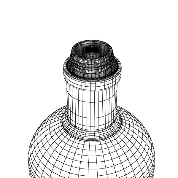 Wine Table Rack Bottles and Glasses 3D model_76