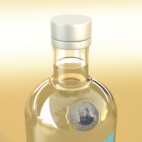 Wine Table Rack Bottles and Glasses 3D model_67