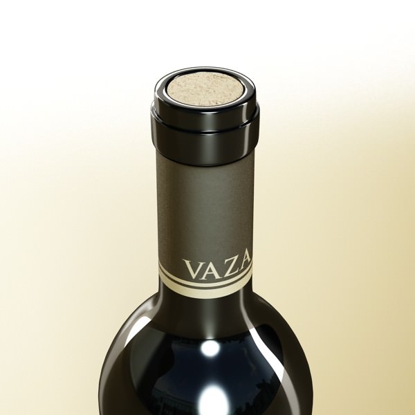 Wine Table Rack Bottles and Glasses 3D model_31