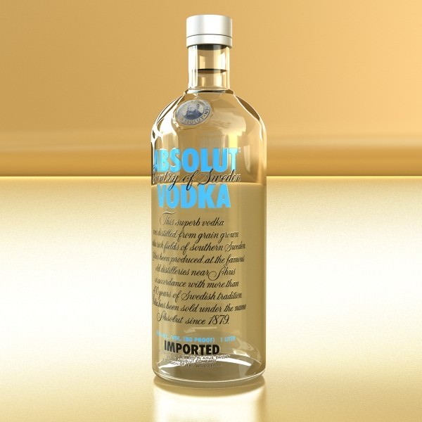 Wine Table Rack Bottles and Glasses 3D model_66