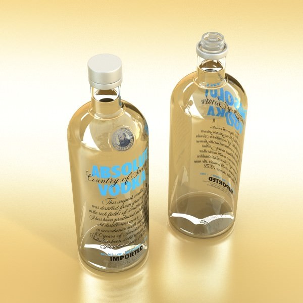 Wine Table Rack Bottles and Glasses 3D model_72