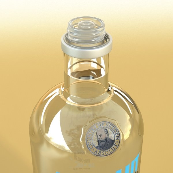 Wine Table Rack Bottles and Glasses 3D model_68