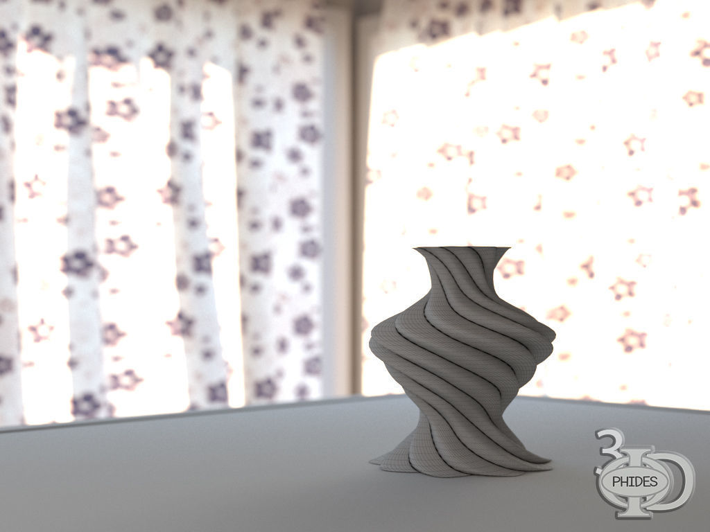 Vase 1 with flowers 3D model_3