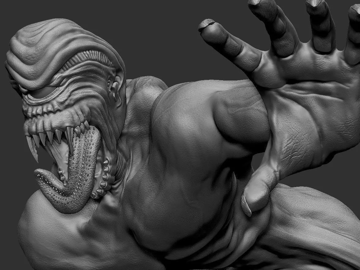 Skullcracker creature 3D print model