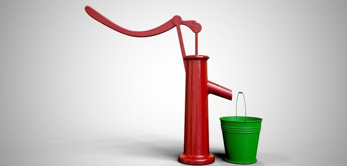 Well Pump Low-poly 3D model