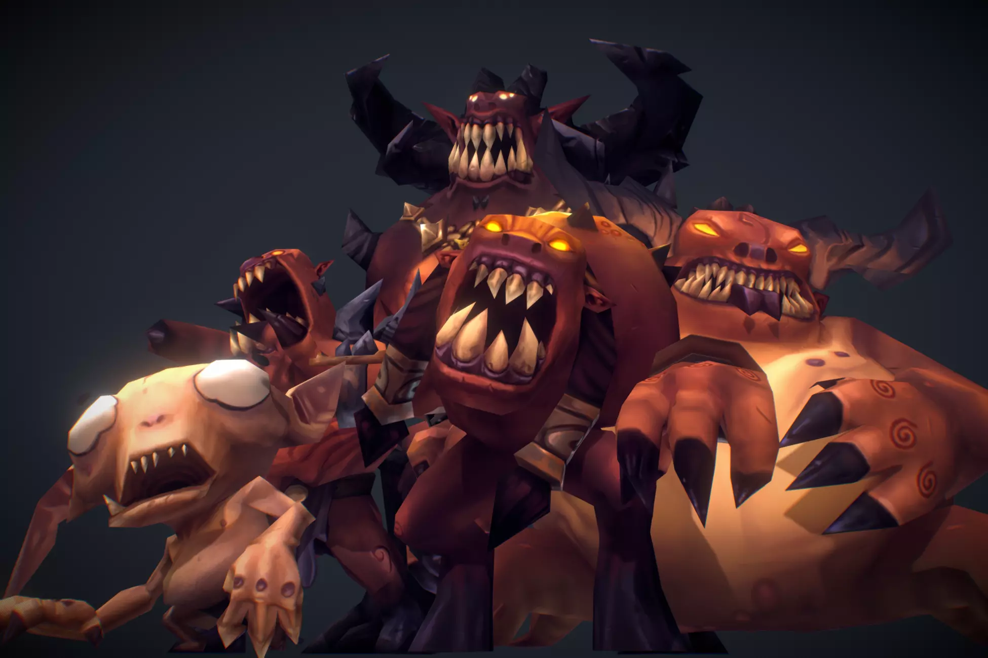 Demon Crew - Low Poly Hand Painted Low-poly 3D model_0