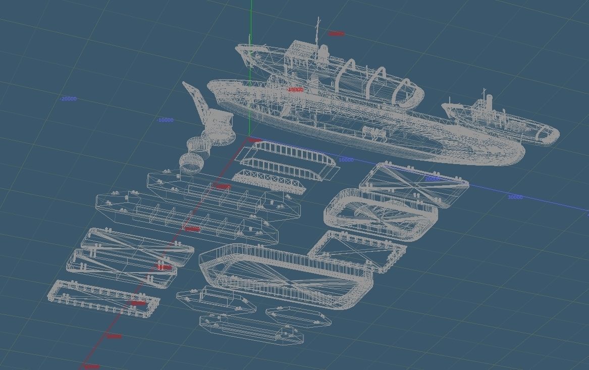 Imperial Japanese Navy For the Background Simplicity Pontoon Set 3D model_11