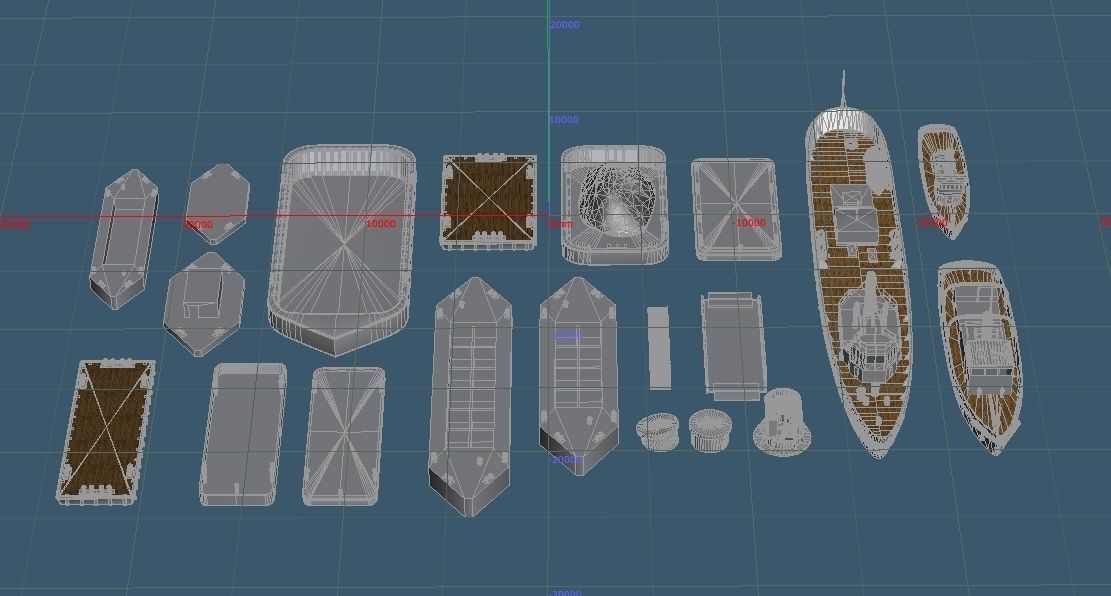 Imperial Japanese Navy For the Background Simplicity Pontoon Set 3D model_5