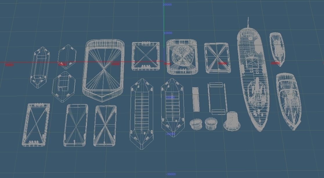 Imperial Japanese Navy For the Background Simplicity Pontoon Set 3D model_8