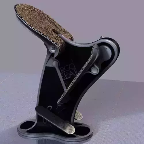 Futuristic ergonomic pilot seat Low-poly 3D model