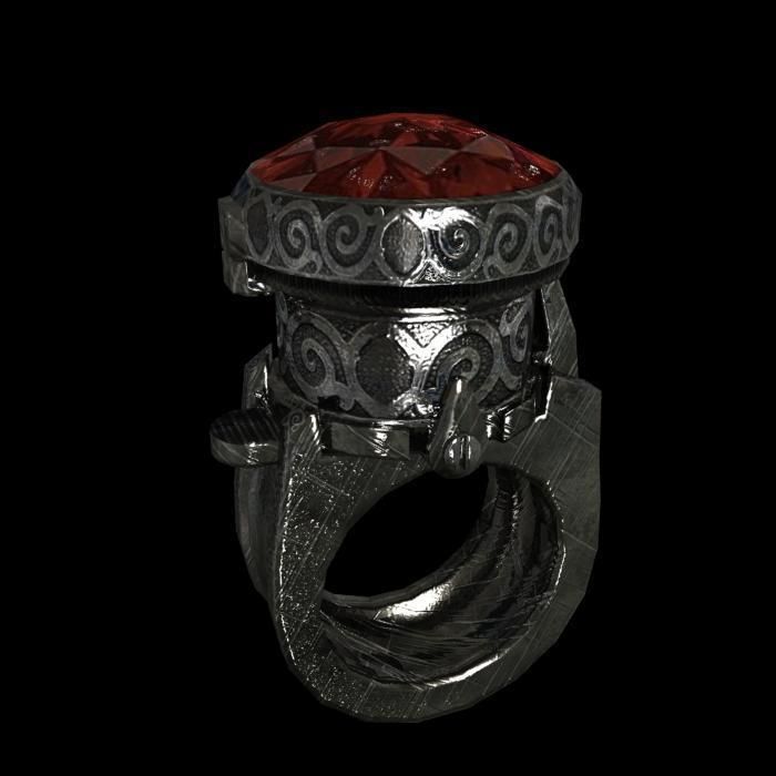 ring pistol animated Low-poly 3D model_1