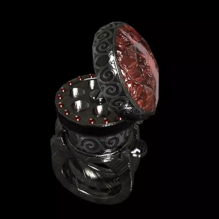 ring pistol animated Low-poly 3D model_0