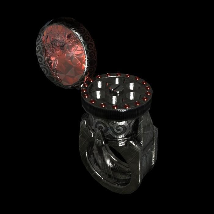 ring pistol animated Low-poly 3D model_8